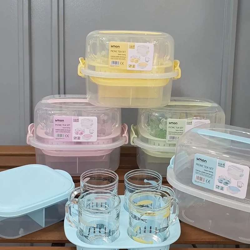 ست چایخوری 4 نفره پاستیلی لیمون